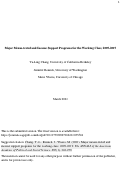 Cover page: Major Means-Tested and Income Support Programs for the Working Class, 2009–2019