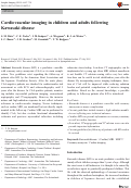 Cover page: Cardiovascular imaging in children and adults following Kawasaki disease