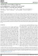 Cover page: Identification of 90 NAFLD GWAS loci and establishment of NAFLD PRS and causal role of NAFLD in coronary artery disease.