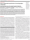 Cover page: Atoh7-independent specification of retinal ganglion cell identity