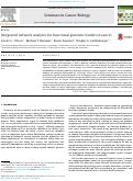 Cover page: Integrated network analyses for functional genomic studies in cancer