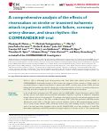 Cover page: A comprehensive analysis of the effects of rivaroxaban on stroke or transient ischaemic attack in patients with heart failure, coronary artery disease, and sinus rhythm: the COMMANDER HF trial