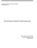 Cover page: Price and Frequency Competition in Freight Transportation