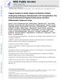 Cover page: Staging Systems for Newly Diagnosed Myeloma Patients Undergoing Autologous Hematopoietic Cell Transplantation: The Revised International Staging System Shows the Most Differentiation between Groups