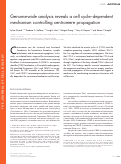 Cover page: Genome-wide analysis reveals a cell cycle–dependent mechanism controlling centromere propagation