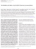 Cover page: The Reliability and Validity of the MATRICS Functional Assessment Battery