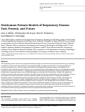 Cover page: Nonhuman Primate Models of Respiratory Disease: Past, Present, and Future