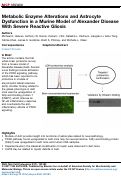 Cover page: Metabolic Enzyme Alterations and Astrocyte Dysfunction in a Murine Model of Alexander Disease With Severe Reactive Gliosis