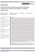 Cover page: Genetic divergence and one-way gene flow influence contemporary evolution and ecology of a partially migratory fish.