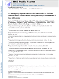 Cover page: An emergency department nurse led intervention to facilitate serious illness conversations among seriously ill older adults: A feasibility study