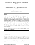 Cover page: Determining model accuracy of network traces