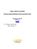 Cover page: Phasor Measurement Application Study