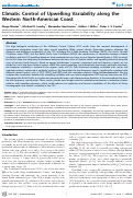 Cover page: Climatic Control of Upwelling Variability along the Western North-American Coast