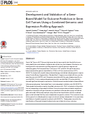 Cover page: Development and Validation of a Gene-Based Model for Outcome Prediction in Germ Cell Tumors Using a Combined Genomic and Expression Profiling Approach