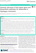 Cover page: Genomic discovery of the hypsin gene and biosynthetic pathways for terpenoids in Hypsizygus marmoreus