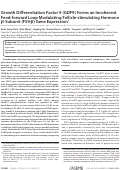 Cover page: Growth Differentiation Factor 9 (GDF9) Forms an Incoherent Feed-forward Loop Modulating Follicle-stimulating Hormone β-Subunit (FSHβ) Gene Expression*