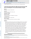 Cover page: Low-Income Asian Americans: High Levels Of Food Insecurity And Low Participation In The CalFresh Nutrition Program.