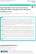 Cover page: Age-dependent bone loss and recovery during hindlimb unloading and subsequent reloading in rats