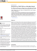 Cover page: Evaluation of MCF10A as a Reliable Model for Normal Human Mammary Epithelial Cells