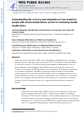 Cover page: Understanding the Cost of a New Integrated Care Model to Serve CMHC Patients Who Have Serious Mental Illness