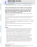 Cover page: Primary Renal Ewing Sarcoma in Children and Young Adults.