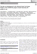 Cover page: The data set development for the National Spinal Cord Injury Registry of Iran (NSCIR-IR): progress toward improving the quality of care