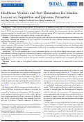 Cover page: Healthcare Workers and Post-Elimination Era Measles: Lessons on Acquisition and Exposure Prevention