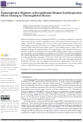 Cover page: Transcriptomic Markers of Recombinant Human Erythropoietin Micro-Dosing in Thoroughbred Horses.