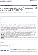 Cover page: Non-invasive quantification of 18F-florbetaben with total-body EXPLORER PET