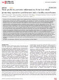 Cover page: Nisin probiotic prevents inflammatory bone loss while promoting reparative proliferation and a healthy microbiome