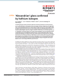 Cover page: ‘Alexandrian’ glass confirmed by hafnium isotopes