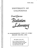 Cover page: AN INTERFEROMETRIC STUDY OF ATOMIC MERCURY SPECTRAL LINES
