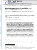 Cover page: Environmental Influences on Tobacco Use Among Asian American and Pacific Islander Youth