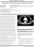 Cover page: Visualization of Cardiac Thrombus by Bedside Ultrasound