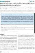 Cover page: Hepcidin Expression in Iron Overload Diseases Is Variably Modulated by Circulating Factors