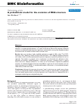 Cover page: A probabilistic model for the evolution of RNA structure