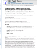 Cover page: Variability in Pediatric Ideal Body Weight Calculation: Implications for Lung-Protective Mechanical Ventilation Strategies in Pediatric Acute Respiratory Distress Syndrome.