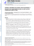 Cover page: Vitamin A treatment for severe sepsis in humans; a prospective randomized double blind placebo-controlled clinical trial