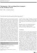 Cover page: Mechanisms of the meridional heat transport in the Southern Ocean