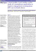 Cover page: Cohort profile: CareConekta: a pilot study of a smartphone application to improve engagement in postpartum HIV care in South Africa