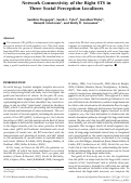 Cover page: Network Connectivity of the Right STS in Three Social Perception Localizers