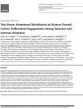 Cover page: Top-Down Attentional Modulation in Human Frontal Cortex: Differential Engagement during External and Internal Attention.