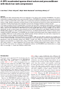 Cover page: A graphics processing unit accelerated sparse direct solver and preconditioner with block low rank compression