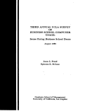 Cover page: Third Annual UCLA Survey of Business School Computer Usage: Issues Facing Business School Deans