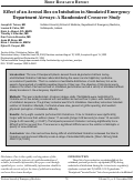 Cover page: Effect of an Aerosol Box on Intubation in Simulated Emergency Department Airways: A Randomized Crossover Study