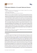 Cover page: Calibration Methods of Acoustic Emission Sensors