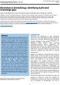 Cover page: Biosimilars in dermatology: identifying myths and knowledge gaps