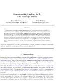 Cover page: Homogeneity Analysis in R: The Package homals