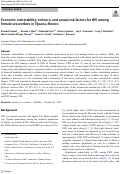 Cover page: Economic vulnerability, violence, and sexual risk factors for HIV among female sex workers in Tijuana, Mexico