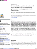 Cover page: Antimicrobial use practices in canine and feline dental procedures performed in primary care veterinary practices in the United States.